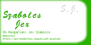 szabolcs jex business card